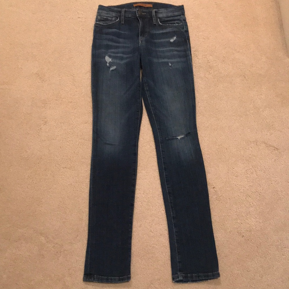 Joes high rise dark wash skinny jean